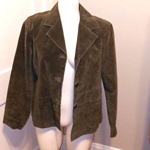 green suede jacket